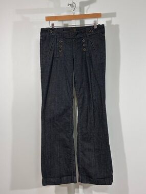Kut from the Kloth sailor Button Denim Pants Wide Leg 32x31 size 28